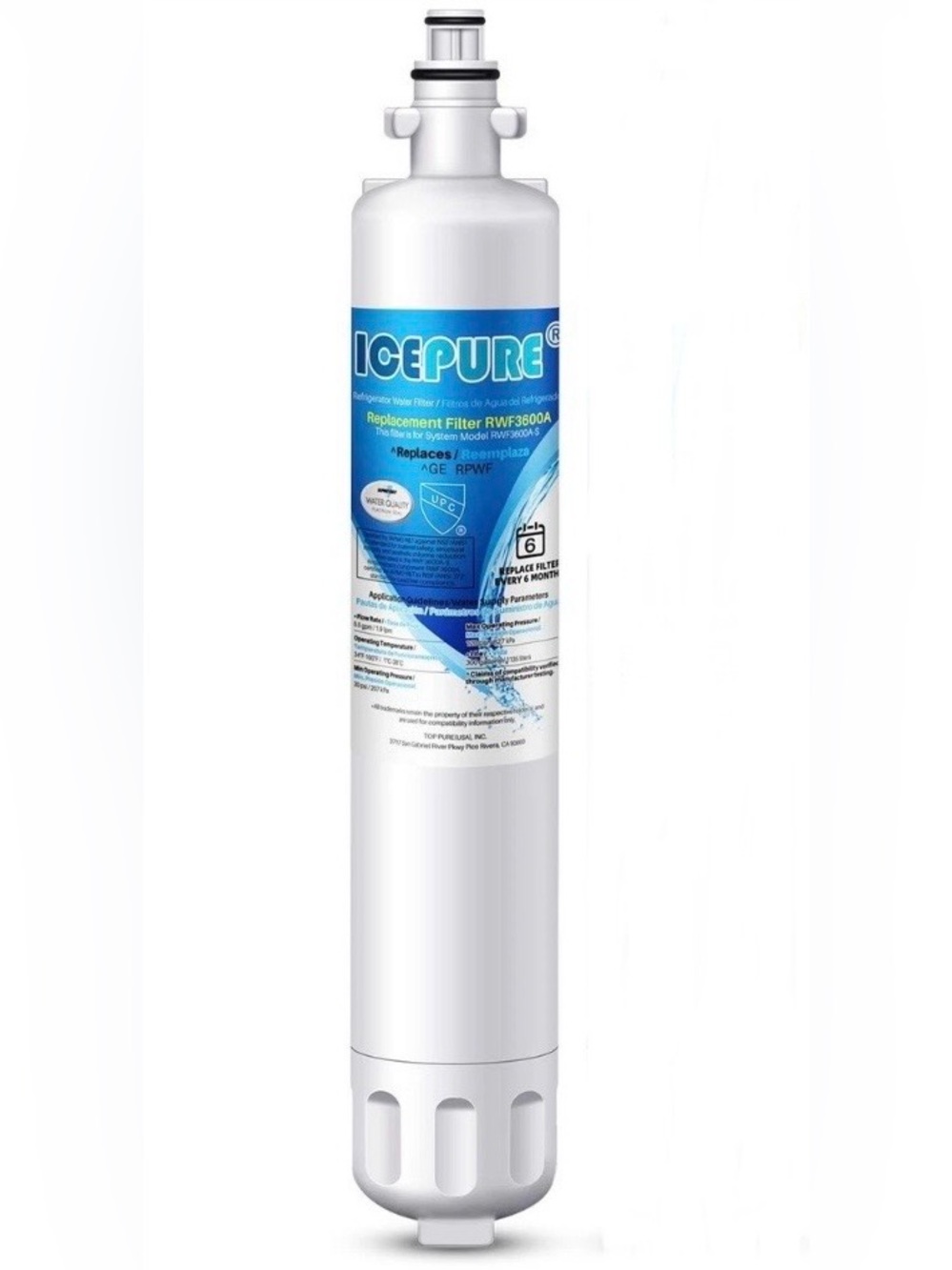 IcePure RWF3600A Refrigerator Water Filter - Compatible with GE - RWF3600A-S